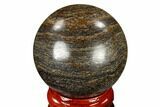 Polished Bronzite Sphere - Brazil #115979-1